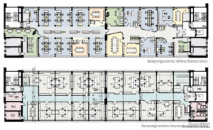 Bsp.grundrisse offene bzw. klassische Bürostruktur