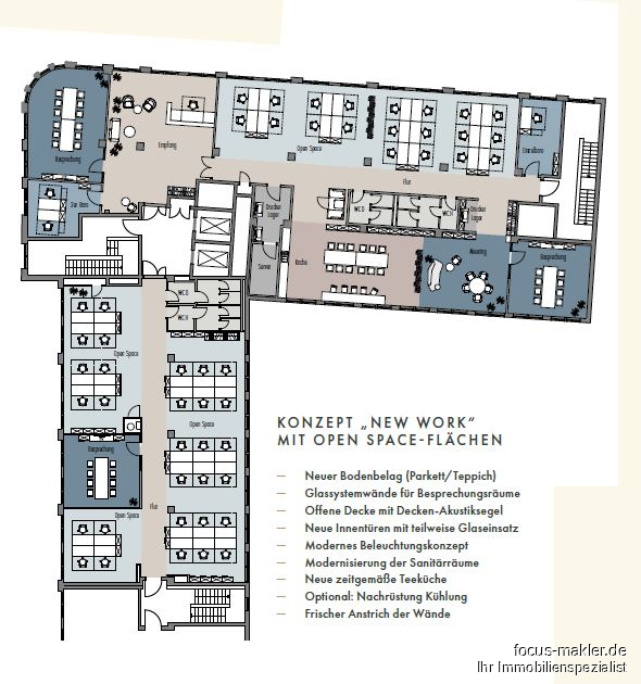 Grundrisskonzept Open Space