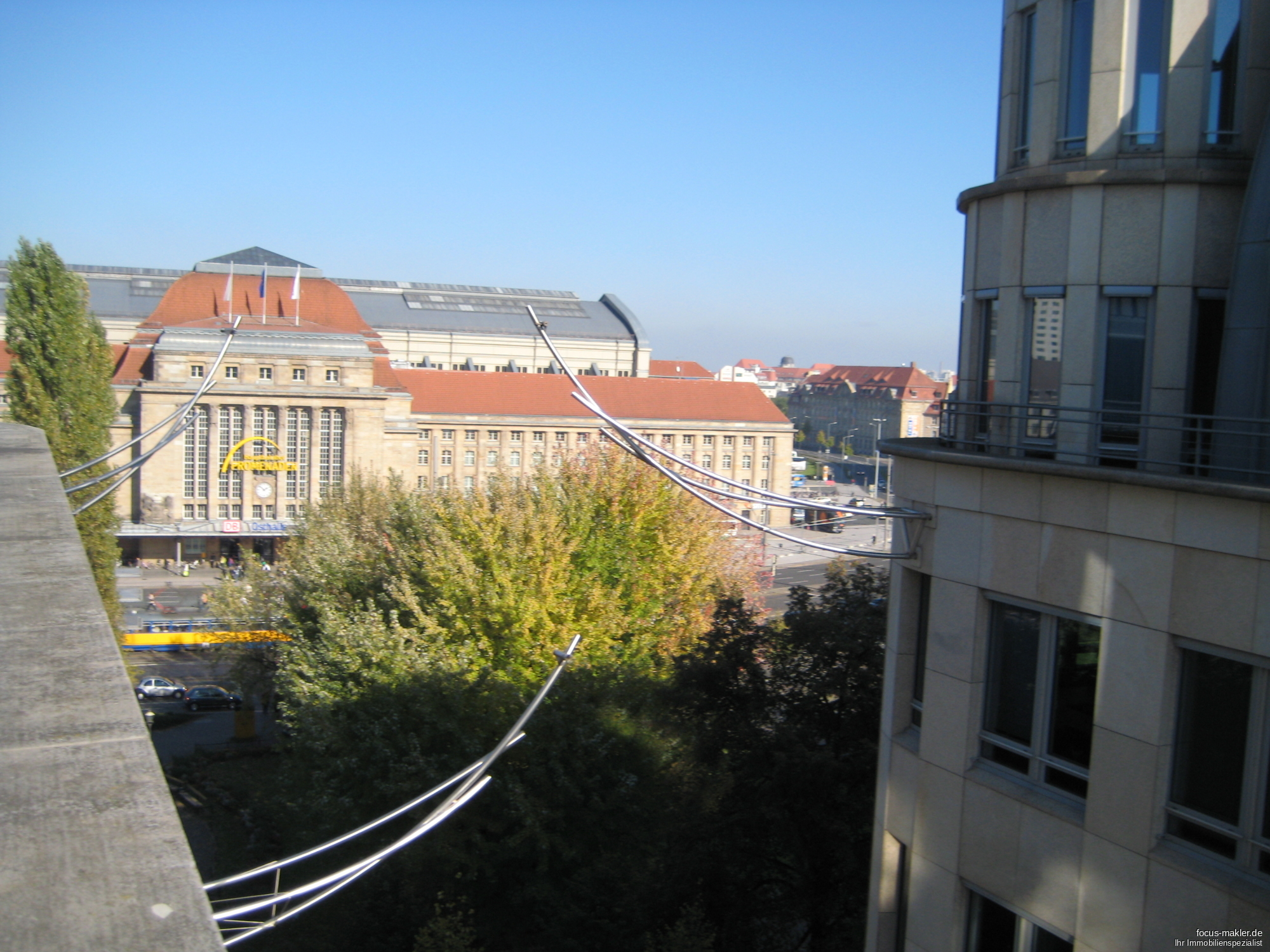 Blick auf Hauptbahnhof