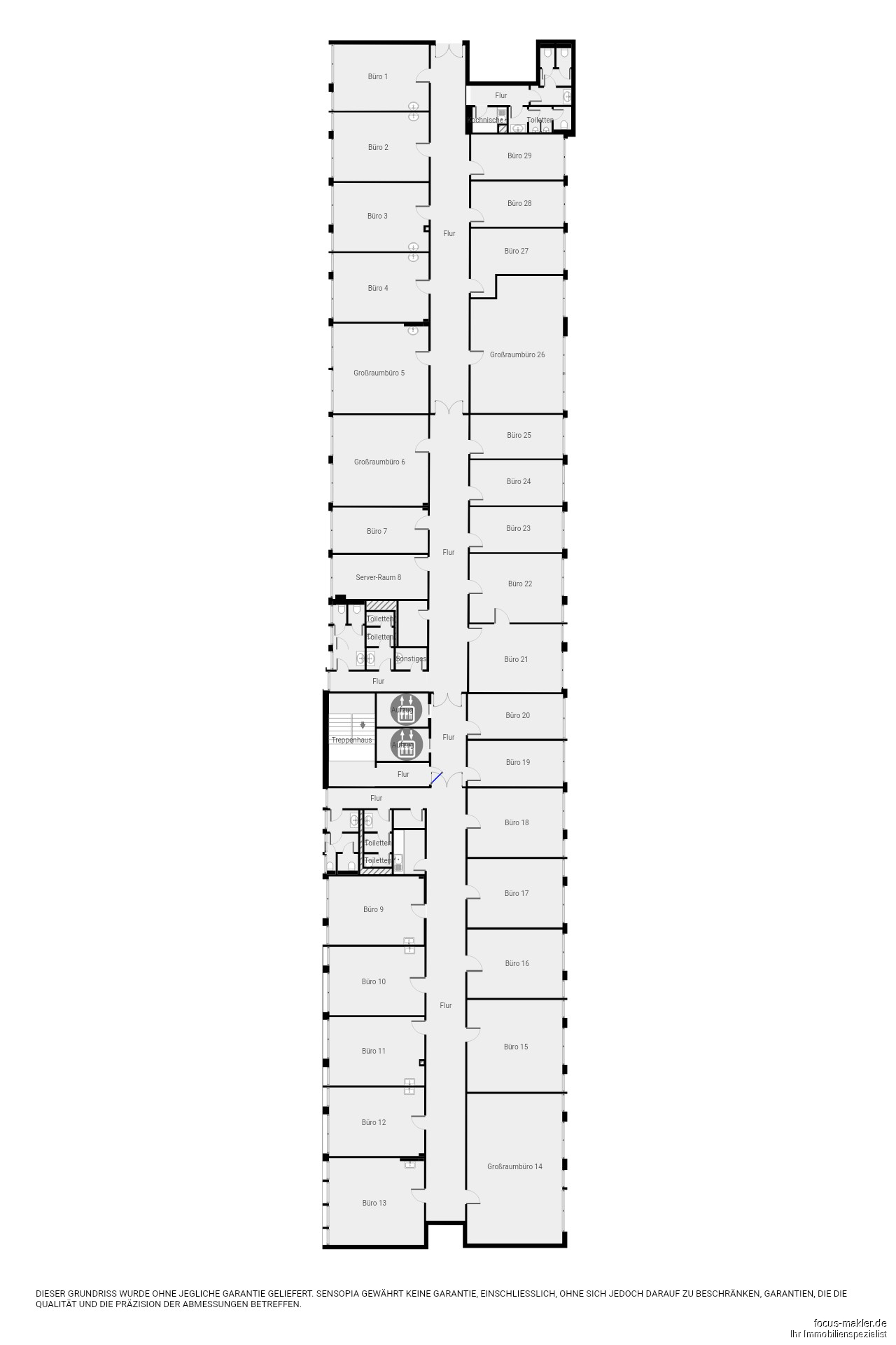 Berliner Straße 13, 3.OG Grundriss - ohne Maße