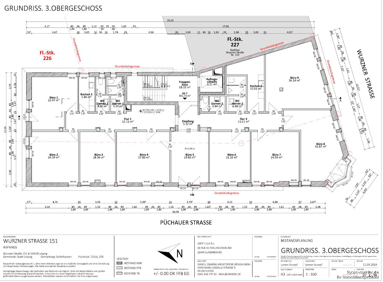 Grundriss 3. OG Büro_Wurzner Straße 151, Leipzig