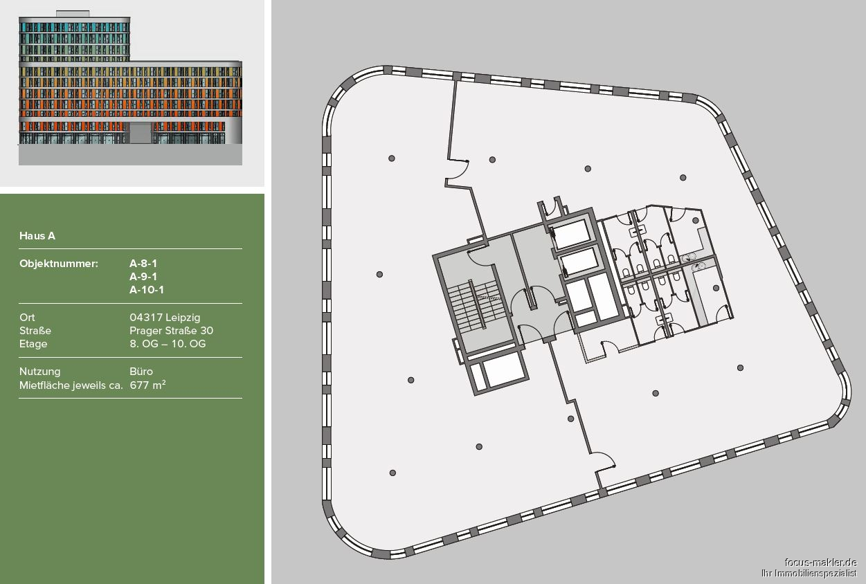 Haus A - 8-10 OG ca. 677  m²