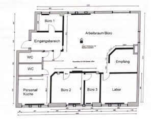 Grundriss Praxisfläche