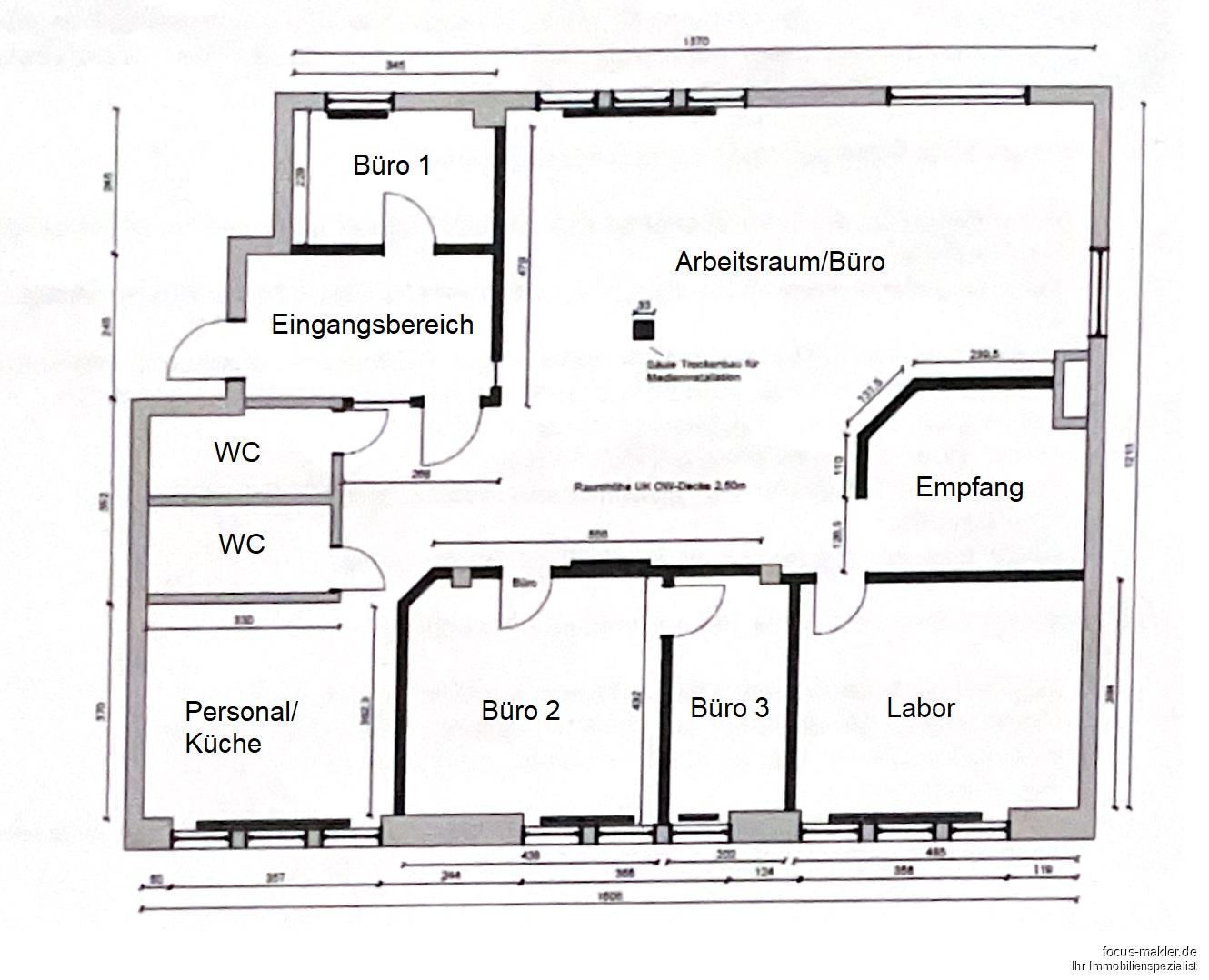 Grundriss Praxisfläche