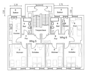 Grundriss 2.Obergeschoß W 5+6