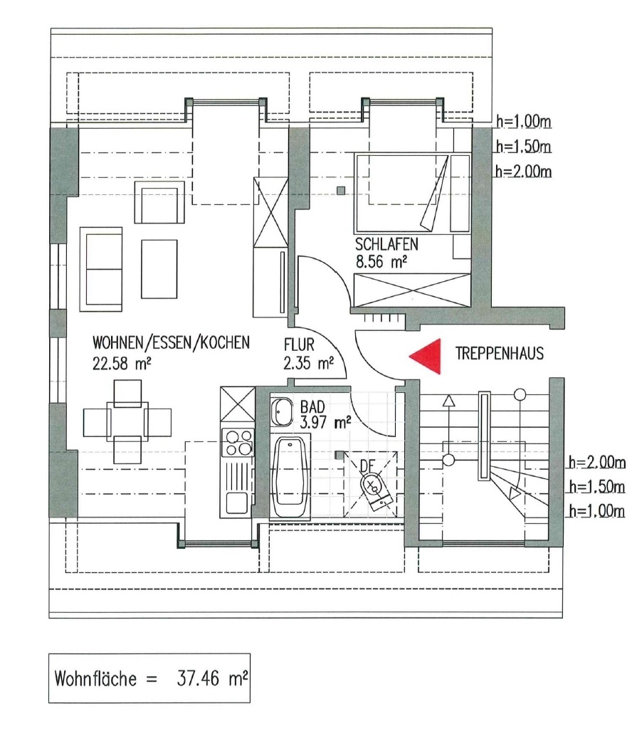 Dachgeschoß links