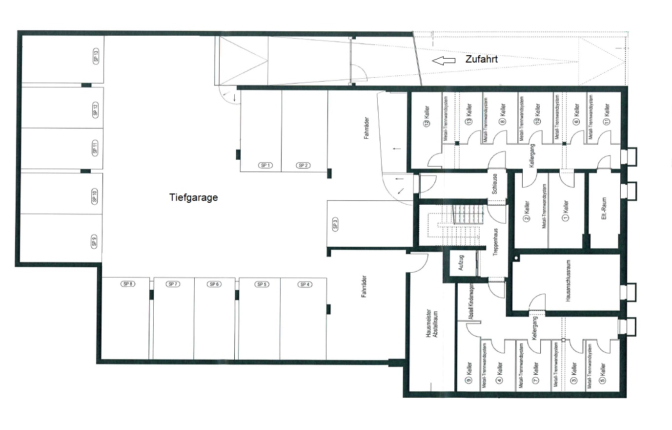 Plan Tiefgarage