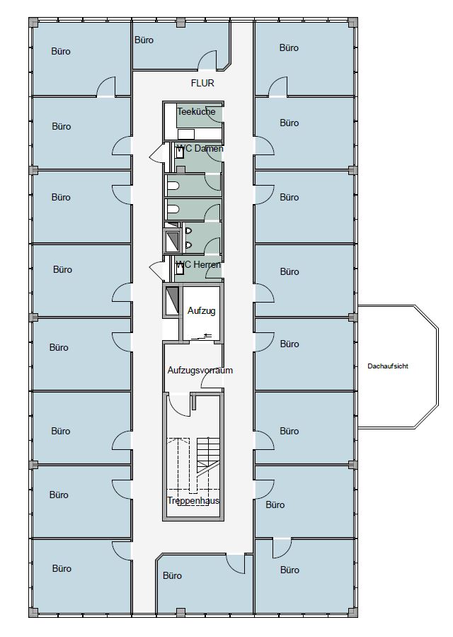 Grundrissbeispiel kleinteilige Verzimmerung Grundrissbeispiel kleinteilige Verzimmerung