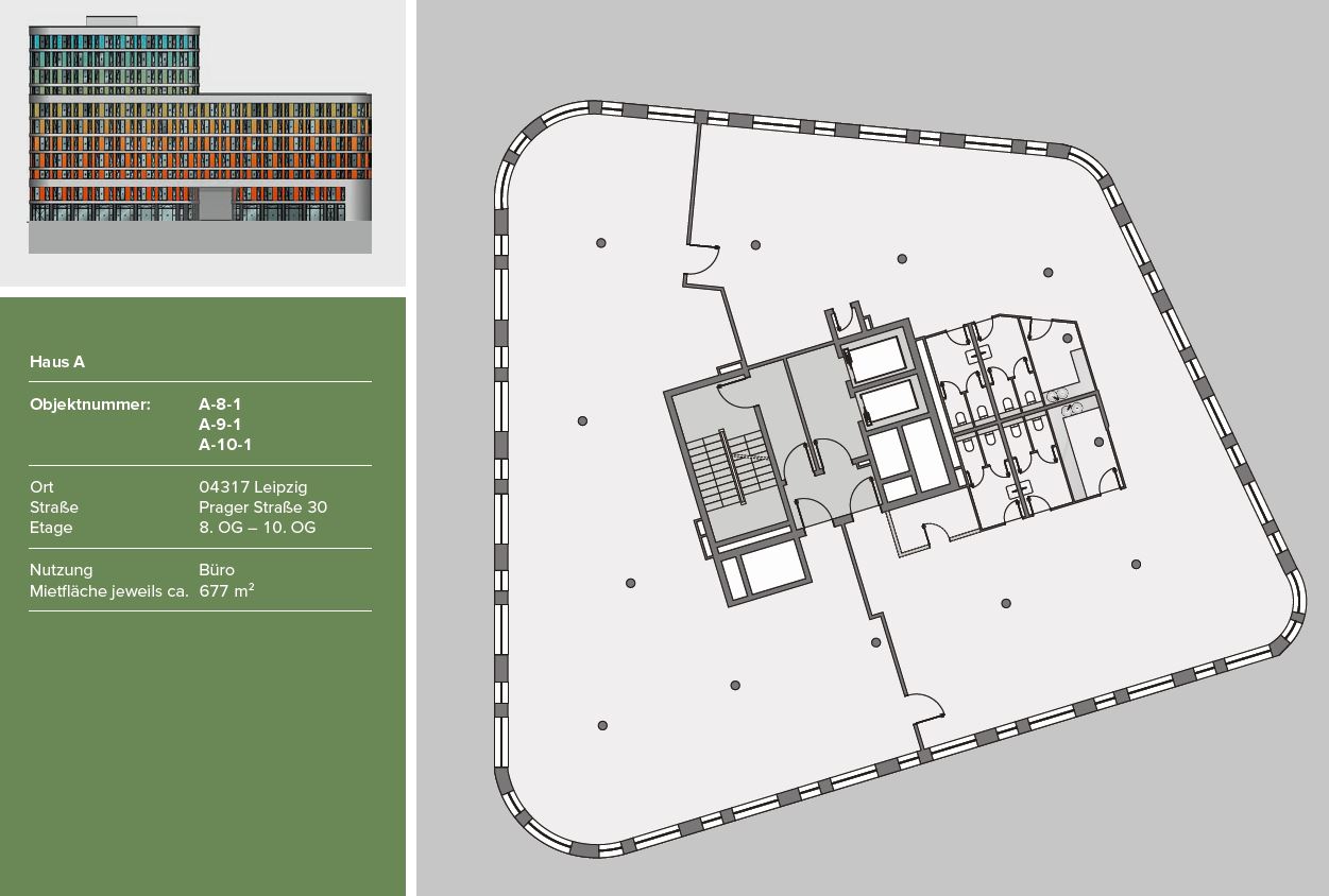 Haus A - 8-10 OG ca. 677  m²