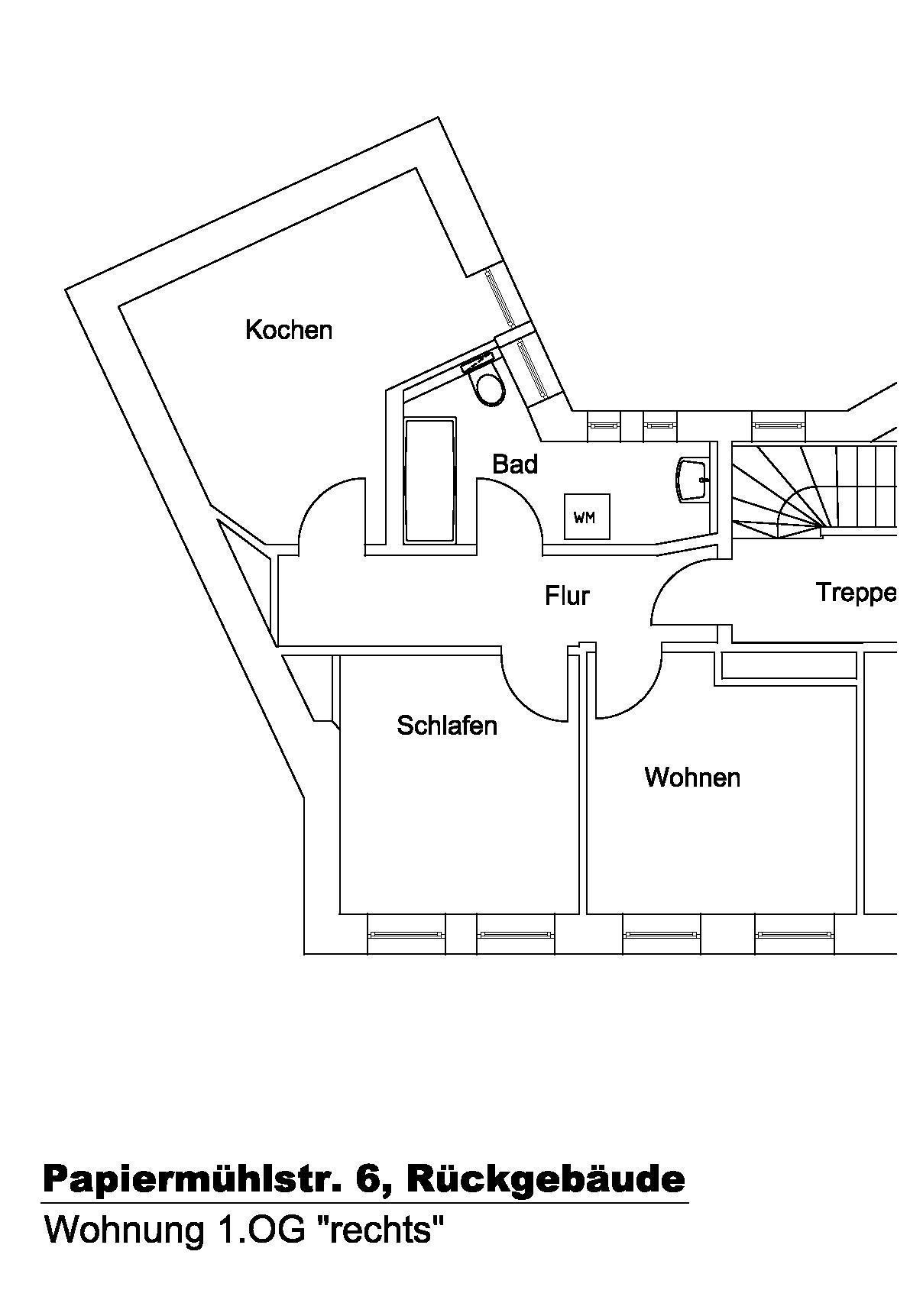Papiermühlst. Rückgeb - 1.OG rechts -
