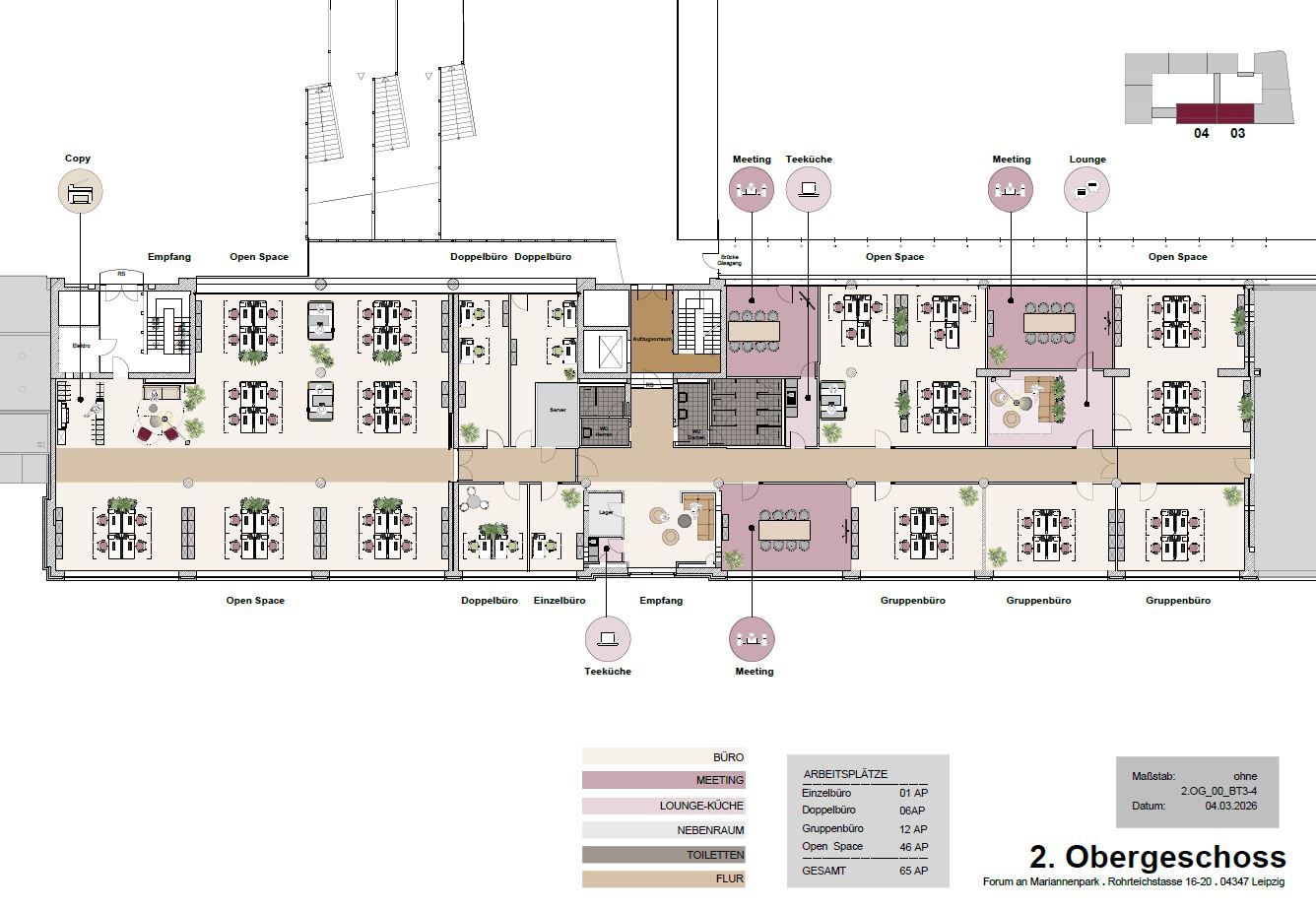 2.OG - ca. 632 m² 2.OG - ca. 632 m²