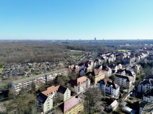Luftbild in Richtung Innenstadt