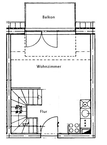 Grundriss obere Ebene Grundriss obere Ebene