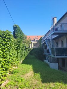 Außenansicht mit Garten