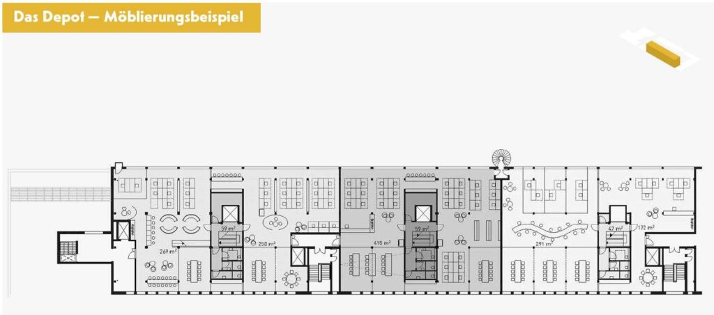 Depot - Möblierungsbeispiel