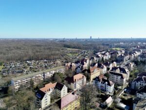 Luftbild in Richtung Innenstadt