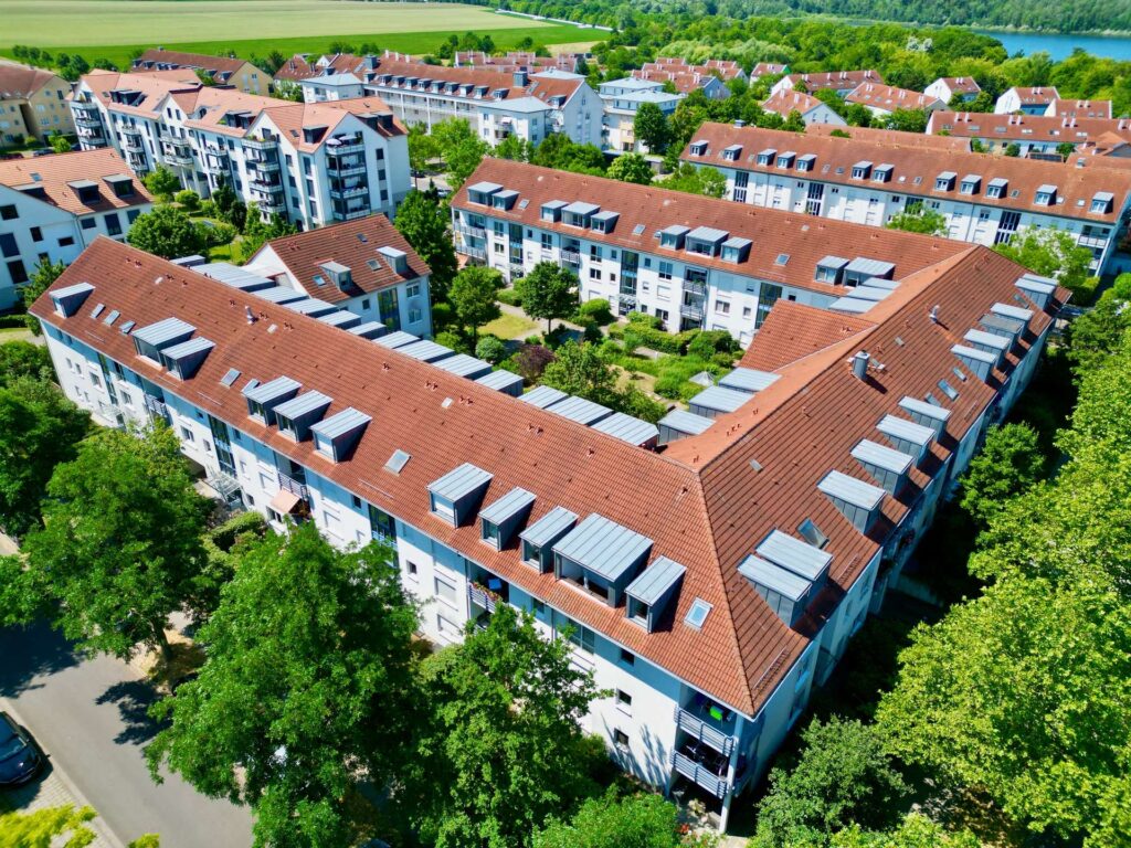 Außenansicht der Wohnanlage.