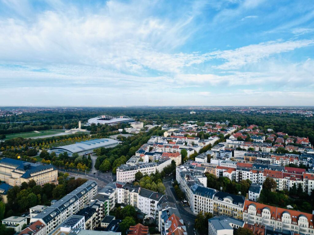 Blick in Richtung RB Stadion.