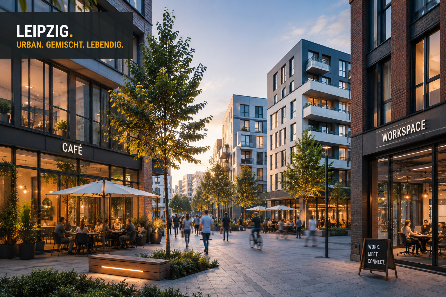 Erfahren Sie, warum Mixed-Use-Quartiere in Leipzig immer wichtiger werden. FOCUS Immobilienmakler unterstützt Eigentümer und Investoren bei der Vermarktung moderner Gewerbeimmobilien und Gewerbeflächen.