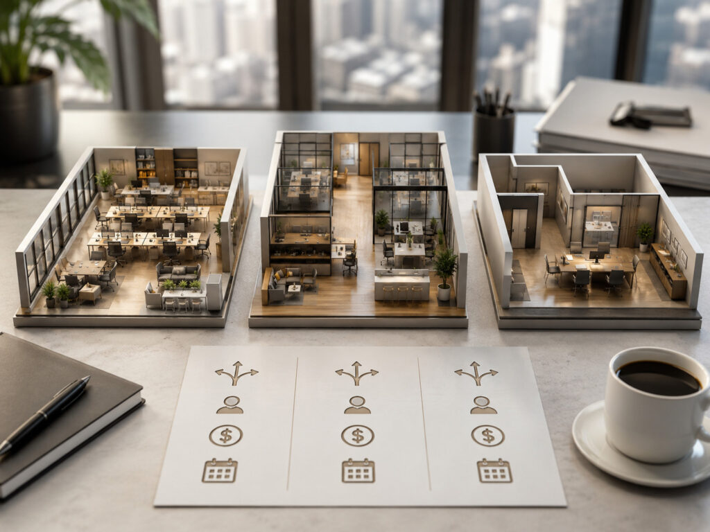 Flexible Büroflächen Gewerbeimobilien