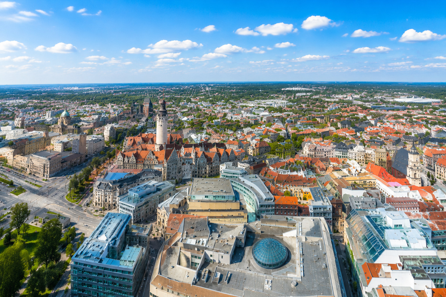 Leipzig bei Tag KI